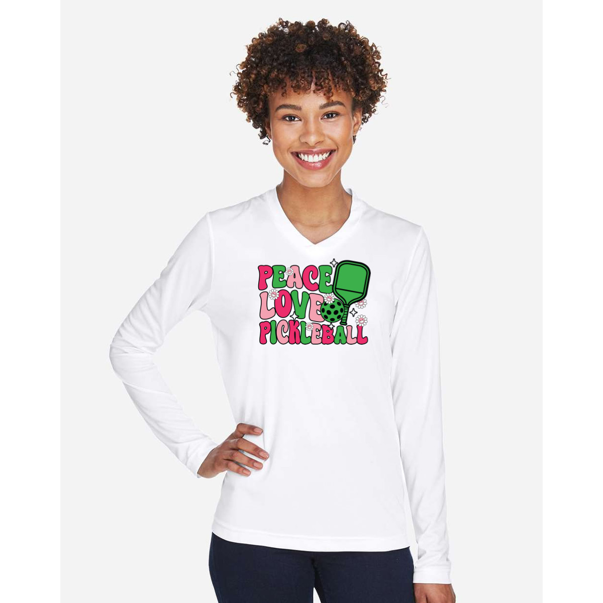 Women's Long Sleeve Pickleball Performance Shirt - Choose Your Design - Image 2