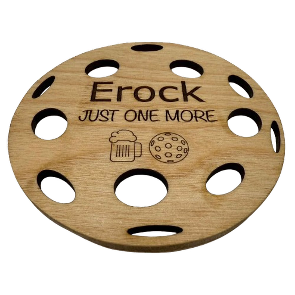 Pickleball Wood Coasters – Custom Set of 4 – Round - Image 4