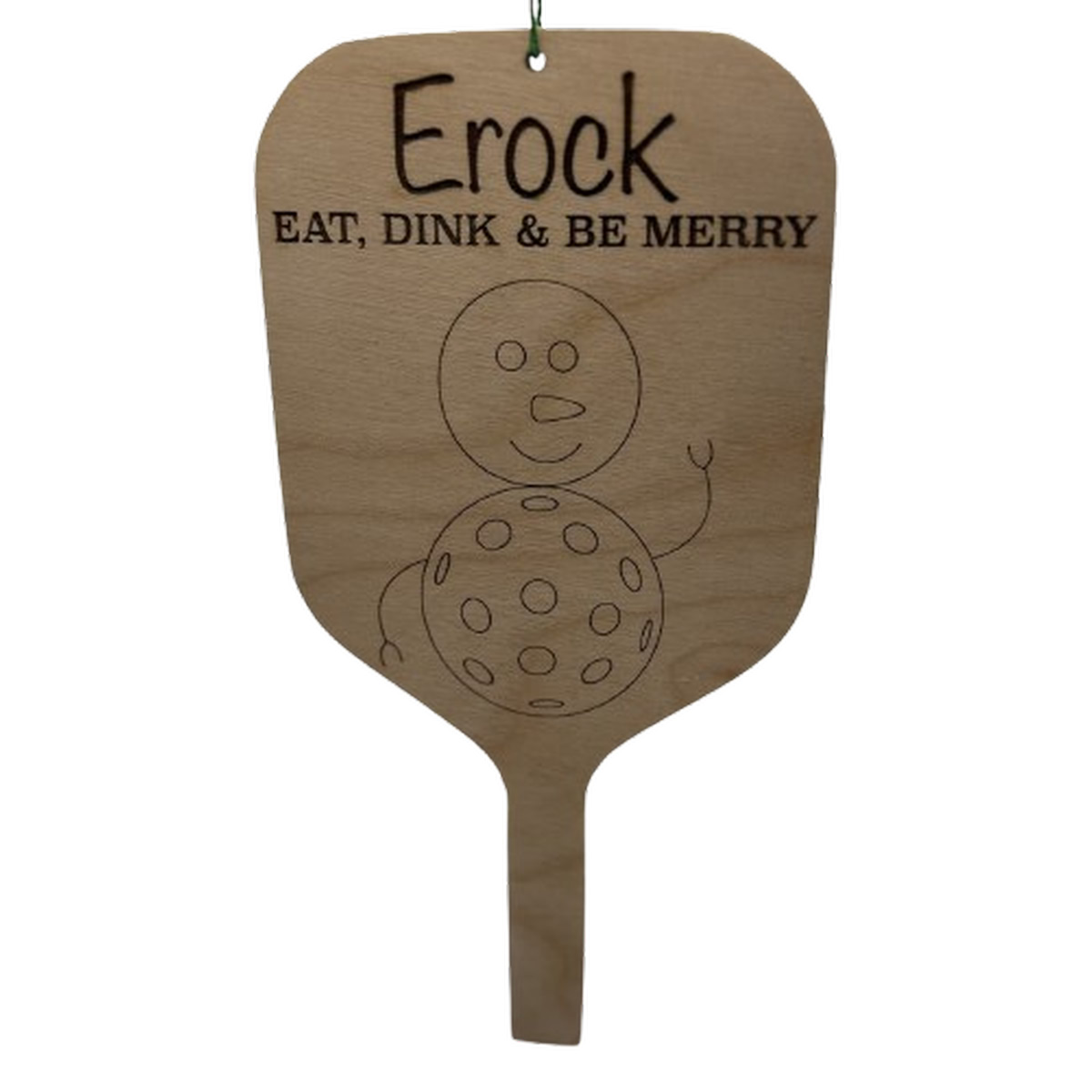Pickleball Wood Ornaments – Custom Set of 2 – Paddle - Image 7