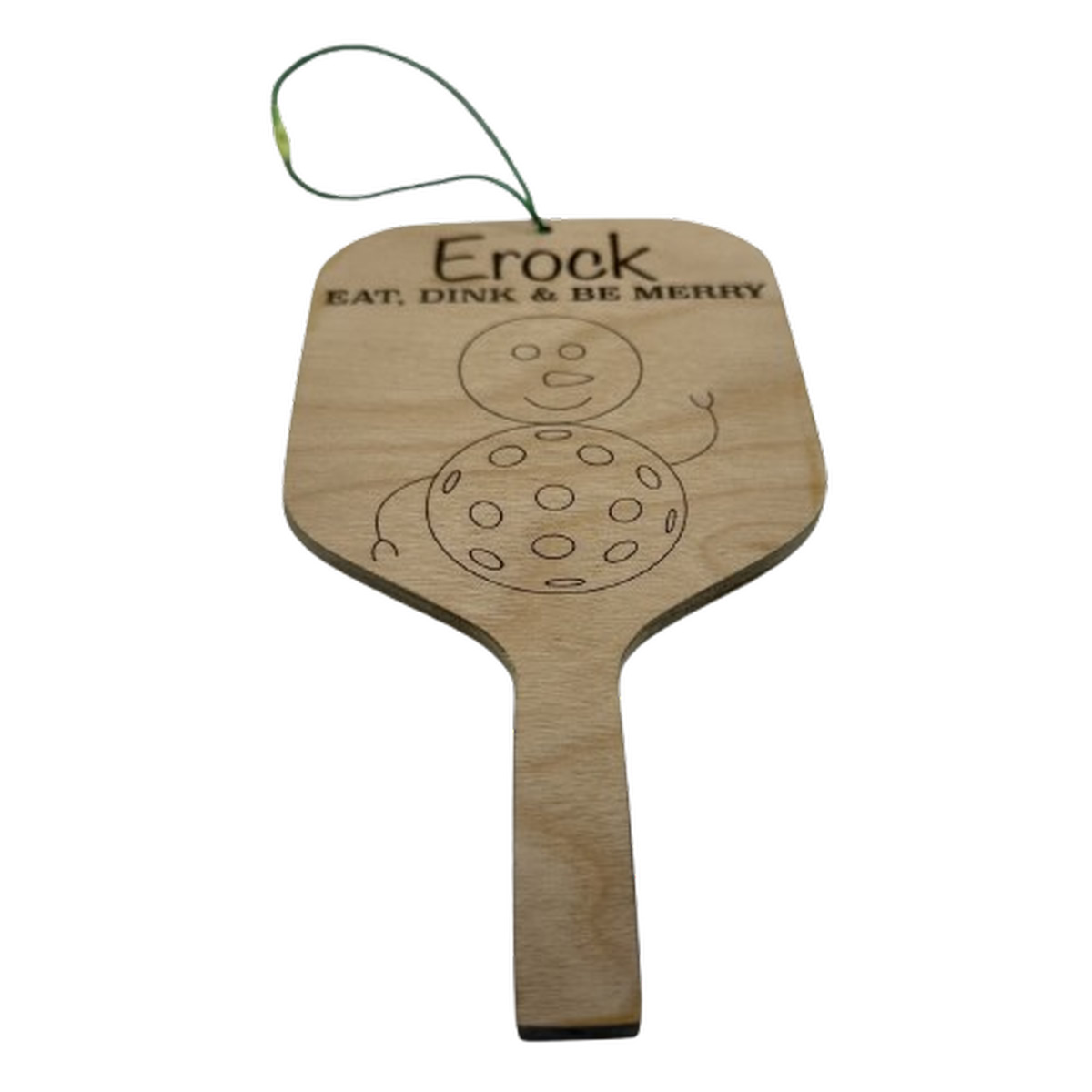 Pickleball Wood Ornaments – Custom Set of 2 – Paddle - Image 6