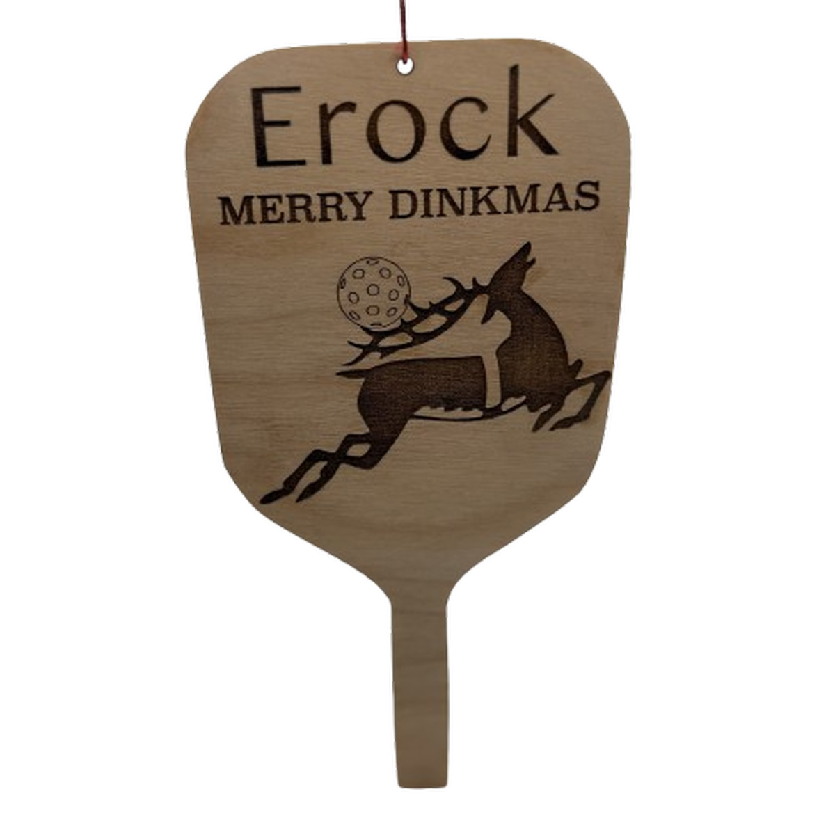 Pickleball Wood Ornaments – Custom Set of 2 – Paddle - Image 5